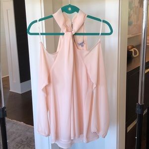Blush Cold Shoulder blouse